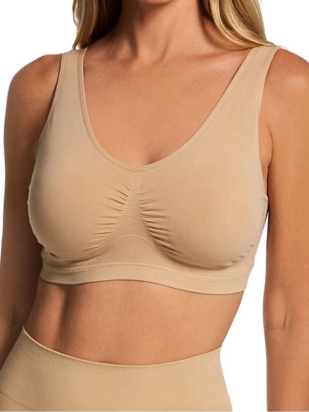 Rhonda Shear 1x Women’s Beige Comfort Bra